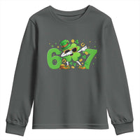 Funny Six Seven 67 St Patricks Day Dabbing Shamrock Youth Sweatshirt
