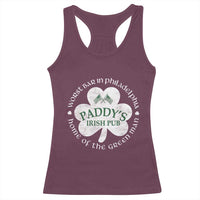 Funny Paddys Irish Pub Racerback Tank Top Worst Bar In Philadelphia St Patricks Day Beer Drinking