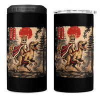 Princess Donut Riding Mongo 4 in 1 Can Cooler Tumbler Japanese Vintage Graphic Ukiyoe Art
