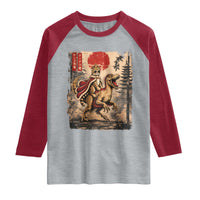 Princess Donut Riding Mongo Raglan Shirt Japanese Vintage Graphic Ukiyoe Art