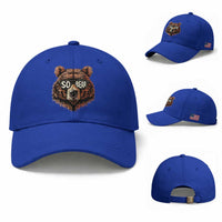 Sobriety Anniversary Sober Bear AA NA Recovery Baseball Cap