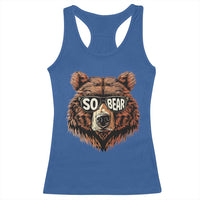 Sobriety Anniversary Sober Bear AA NA Recovery Racerback Tank Top
