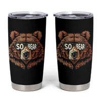 Sobriety Anniversary Sober Bear AA NA Recovery Tumbler Cup