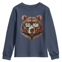 Sobriety Anniversary Sober Bear AA NA Recovery Youth Sweatshirt