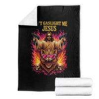 Dont Gaslight Me Jesus Throw Blanket Princess Cat Donut Meme Faith Humor