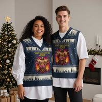 Dont Gaslight Me Jesus V-Neck Knit Sweater Vest Princess Cat Donut Meme Faith Humor