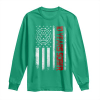 10 Years Sober Long Sleeve Shirt 10 Years Sobriety Anniversary Vintage American Flag
