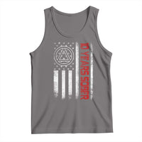 10 Years Sober Tank Top 10 Years Sobriety Anniversary Vintage American Flag