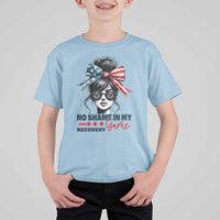 No Shame In My Recovery Game T Shirt For Kid Sobriety AA NA Anniversary