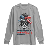 No Shame In My Recovery Game Long Sleeve Shirt Sobriety AA NA Anniversary