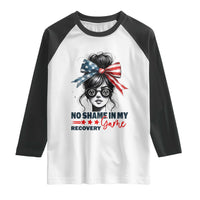 No Shame In My Recovery Game Raglan Shirt Sobriety AA NA Anniversary