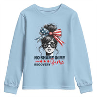 No Shame In My Recovery Game Youth Sweatshirt Sobriety AA NA Anniversary