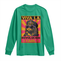 Viva La Revolucion Carl Long Sleeve Shirt Funny Princess Cat Donut Meme