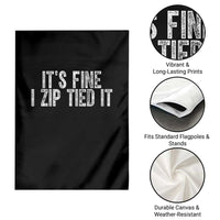 Mechanics Car Guy Garden Flag Funny It Is Fine I Zip Tied It