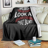 OMG Becky Look At That Bunt Funny Baseball Throw Blanket