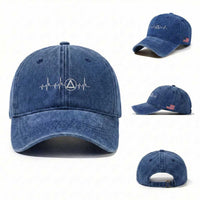 Sober Recover Sobriety Heartbeat EKG Pulse Recovery Washed Cotton Baseball Cap