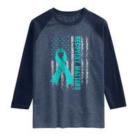 Recovery Matter Sobriety Anniversary Sober AA NA Raglan Shirt Vintage American Flag
