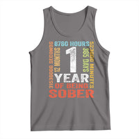1 Year Of Being Sober Tank Top 1 Year Sobriety Anniversary Addiction Recovery