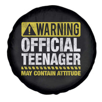13th Birthday Spare Tire Cover Warning Official Teenager May Contain Attitude Funny 13 Years Old