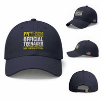 13th Birthday Baseball Cap Warning Official Teenager May Contain Attitude Funny 13 Years Old