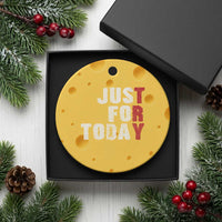 Just For Today Ceramic Ornament Sobriety Anniversary Sober AA NA Recovery