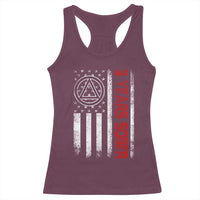 3 Years Sober Racerback Tank Top 3 Years Sobriety Anniversary Vintage American Flag