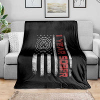 1 Year Sober Throw Blanket 1 Year Sobriety Anniversary Vintage American Flag