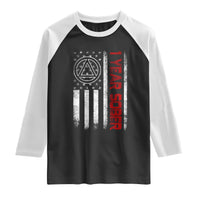 1 Year Sober Raglan Shirt 1 Year Sobriety Anniversary Vintage American Flag