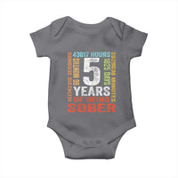 5 Years Of Being Sober Baby Onesie 5 Years Sobriety Anniversary Addiction Recovery
