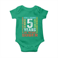 5 Years Of Being Sober Baby Onesie 5 Years Sobriety Anniversary Addiction Recovery