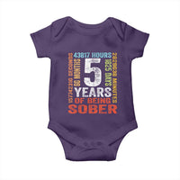 5 Years Of Being Sober Baby Onesie 5 Years Sobriety Anniversary Addiction Recovery