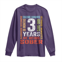 3 Years Of Being Sober Long Sleeve Shirt 3 Years Sobriety Anniversary Addiction Recovery