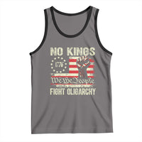 Funny No Kings Fight Oligarchy Tank Top Betsy Ross Flag Hand Fist - Wonder Print Shop