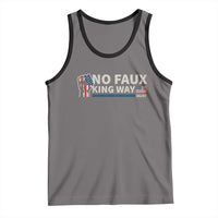 Funny No Faux King Way 8647 Tank Top Vintage American Flag