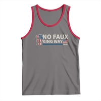 Funny No Faux King Way 8647 Tank Top Vintage American Flag