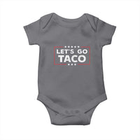 Funny Let's Go Taco Baby Onesie Vintage Star Stripes
