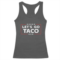 Funny Let's Go Taco Racerback Tank Top Vintage Star Stripes