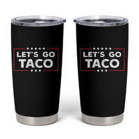 Funny Let's Go Taco Tumbler Cup Vintage Star Stripes