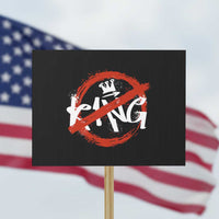 Funny No King Graffiti Style Crown Protest Sign - Wonder Print Shop