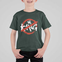 Funny No King Graffiti Style Crown T Shirt For Kid - Wonder Print Shop