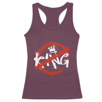 Funny No King Graffiti Style Crown Racerback Tank Top - Wonder Print Shop