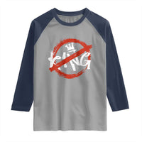 Funny No King Graffiti Style Crown Raglan Shirt - Wonder Print Shop