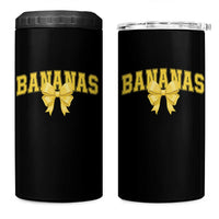Funny Bananas Coquette Bow Baseball Player 4 in 1 Can Cooler Tumbler - Wonder Print Shop