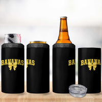 Funny Bananas Coquette Bow Baseball Player 4 in 1 Can Cooler Tumbler - Wonder Print Shop