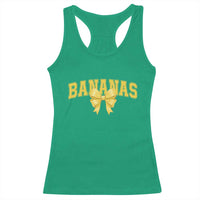 Funny Bananas Coquette Bow Baseball Player Racerback Tank Top - Wonder Print Shop