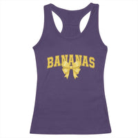 Funny Bananas Coquette Bow Baseball Player Racerback Tank Top - Wonder Print Shop