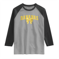 Funny Bananas Coquette Bow Baseball Player Raglan Shirt - Wonder Print Shop