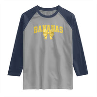 Funny Bananas Coquette Bow Baseball Player Raglan Shirt - Wonder Print Shop