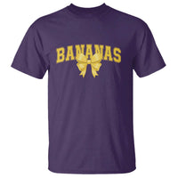 Funny Bananas Coquette Bow Baseball Player T Shirt - Wonder Print Shop