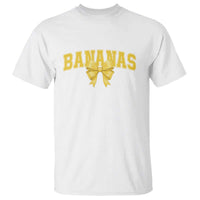 Funny Bananas Coquette Bow Baseball Player T Shirt - Wonder Print Shop